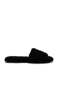 RAYE Shearling Sandal In Black