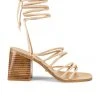 RAYE Cross Sandal In Nude Suede