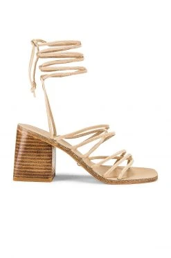 RAYE Cross Sandal In Nude Suede