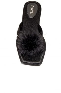RAYE Pom Sandal In Black -Outlet RAYE Store RAYE WZ1995 V4